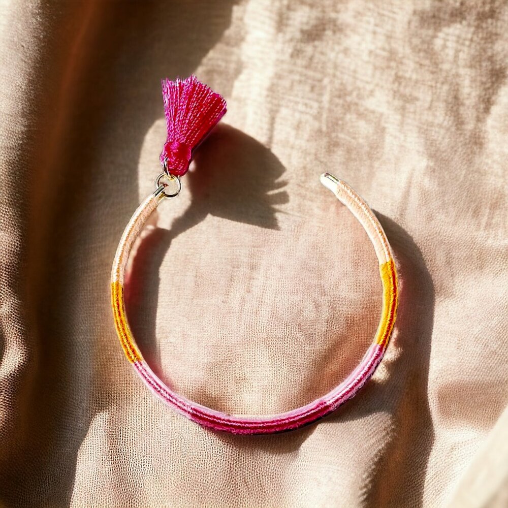 INC Color Block Thread-Wrapped Bracelet - Picture 6 of 6